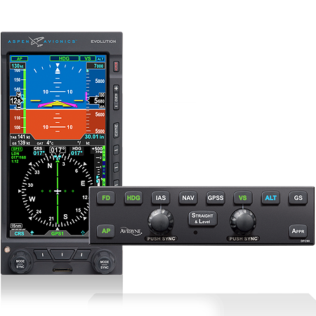 Evolution Pro PFD + Avidyne DFC90 Digital Autopilot